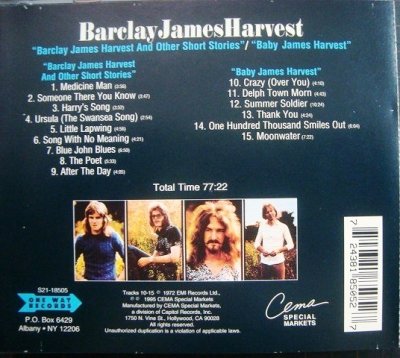 画像2: CD輸入盤2in1★Barclay James Harvest & Other Short Stories / Bary James Harvest★バークレイ・ジェイムス・ハーベスト