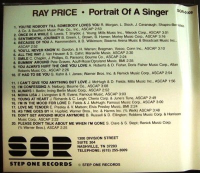 画像2: CD輸入盤★Portrait of a Singer★Ray Price レイ・プライス
