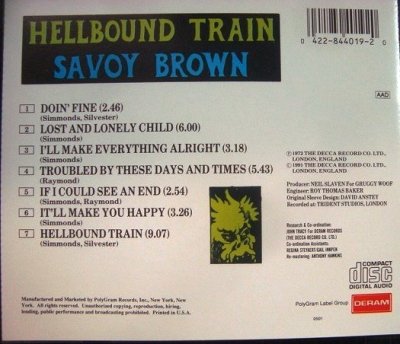 画像2: CD輸入盤★Hellbound Train★Savoy Brown サボイ・ブラウン