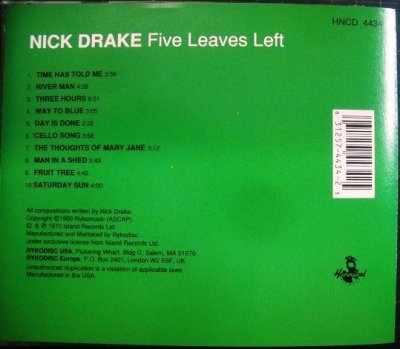 画像2: CD輸入盤★Five Leaves Left★Nick Drake　ニック・ドレイク