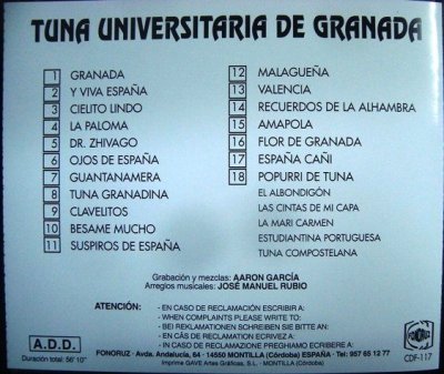 画像2: CD輸入盤★Tuna Universitaria de Granada★Fonoruz
