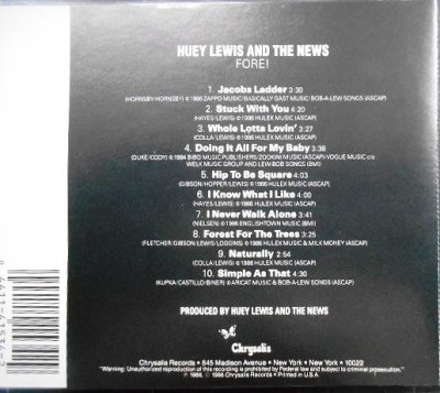 画像2: CD輸入盤★FORE!★HUEY LEWIS & THE NEWS ヒューイ・ルイス&ザ・ニュース