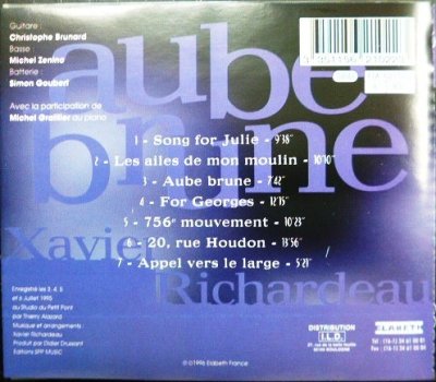 画像2: CD輸入盤★Aube Brune★Xavier Richardeau  クザヴィエ・リシャードゥ
