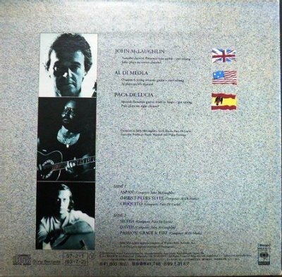 画像2: CD★Passion, Grace & Fire 情炎★スーパー・ギター・トリオ ジョン・マクラフリン アル・ディメオラ パコ・デルシア John McLaughlin  Al Di Meola  Paco De Lucia