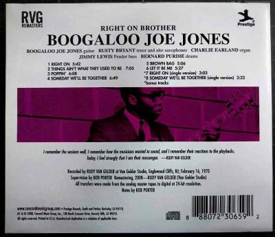 画像2: CD輸入盤★Right on Brother★Boogaloo Joe Jones ブーガルー・ジョー・ジョーンズ