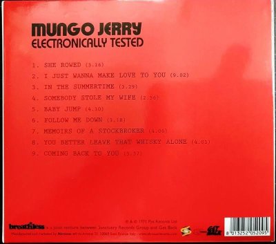 画像2: CD輸入盤★Electronically Tested★Mungo Jerry マンゴ・ジェリー★デジパック仕様
