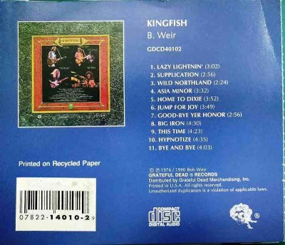 画像2: CD輸入盤★Kingfish★キング・フィッシュ / Bob Weir Grateful Dead