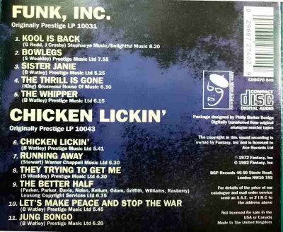画像2: CD輸入盤2in1★Funk, Inc. / Chicken Lickin'★ファンク・インク