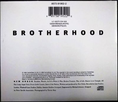 画像2: CD輸入盤★Brotherhood★New Order ニュー・オーダー