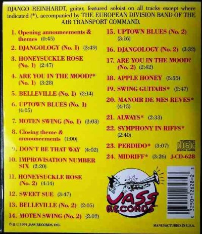 画像2: CD輸入盤★Swing Guitar★Django Reinhardt And His American Swing Band ジャンゴ・ラインハルト