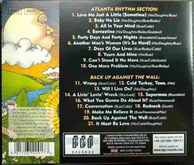 画像2: CD輸入盤2in1★Atlanta Rhythm Section / Back Up Against The Wall★アトランタ・リズム・セクション