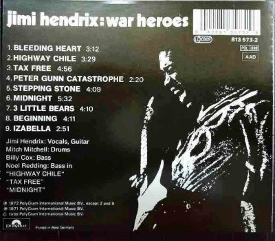 画像2: CD輸入盤★War Heroes★Jimi Hendrix ジミ・ヘンドリックス★西独盤