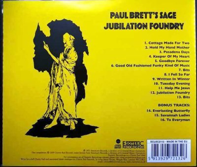 画像2: CD輸入盤★Jubilation Foundry★Paul Brett's Sage ポール・ブレット・セイジ