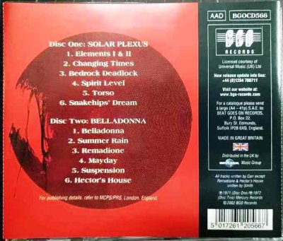 画像2: 2CD輸入盤★Solar Plexus / Belladonna★Ian Carr With Nucleus イアン・カー・ニュークリアス
