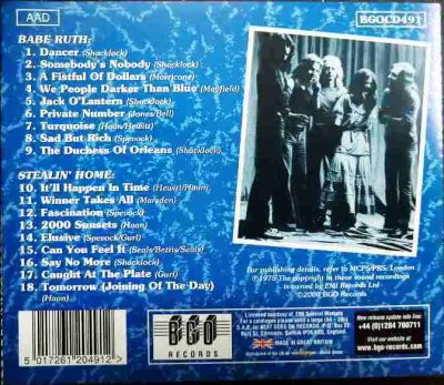 画像2: 2in1CD輸入盤★Babe Ruth / Stealin' Home★ベーブ・ルース