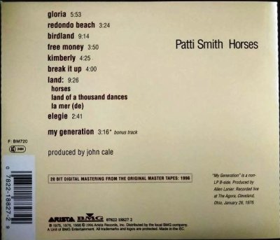 画像2: CD輸入盤★Horses★Patti Smith パティ・スミス