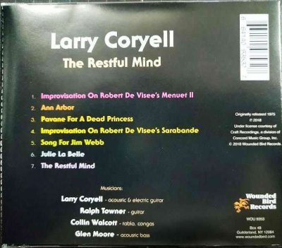 画像2: CD輸入盤★The Restful Mind★Larry Coryel ラリー・コリエル