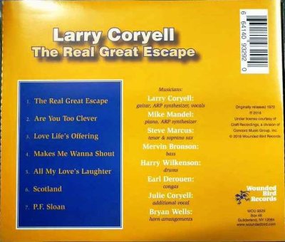 画像2: CD輸入盤★The Real Great Escape★Larry Coryel ラリー・コリエル