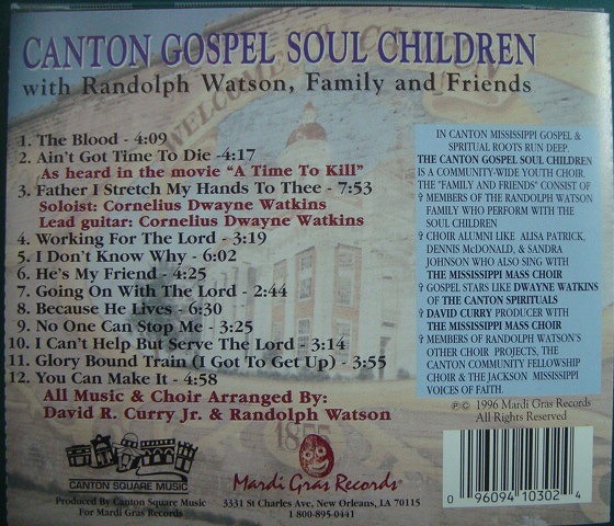 画像2: 輸入盤CD★Canton Gospel Soul Children★with Randolph Watson, Family and Friends