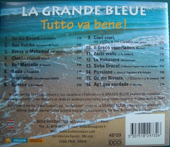 画像2: CD輸入盤★Tutto Va Bene! トゥット・ヴァ・ベネ★La Grande Bleue ラ・グラーンド・ブルー