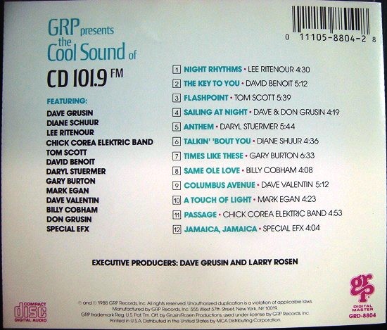 画像2: CD輸入盤★Grp Presents The Cool Sounds of CD 101.9 FM★Various Artists