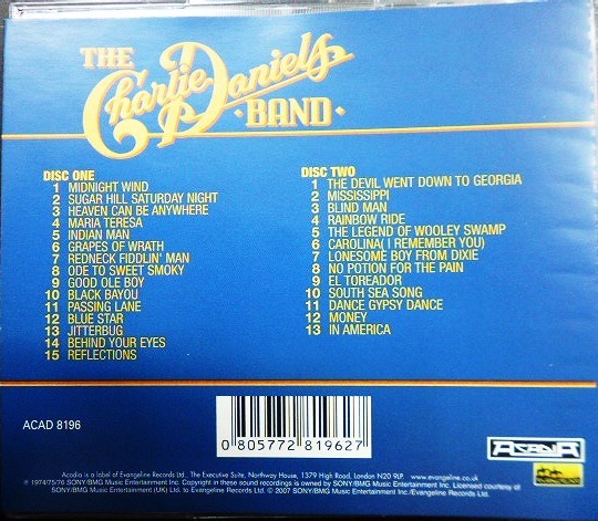 画像2: 3in2CD輸入盤★Epic Trilogy Vol.2 ★Charlie Daniels Band チャーリー・ダニエルズ・バンド