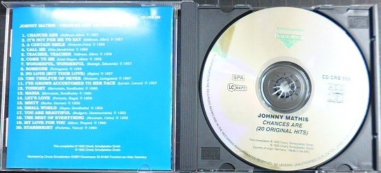 画像3: CD輸入盤★Chances Are (20 Original Hits)★Johnny Mathis ジョニー・マティス