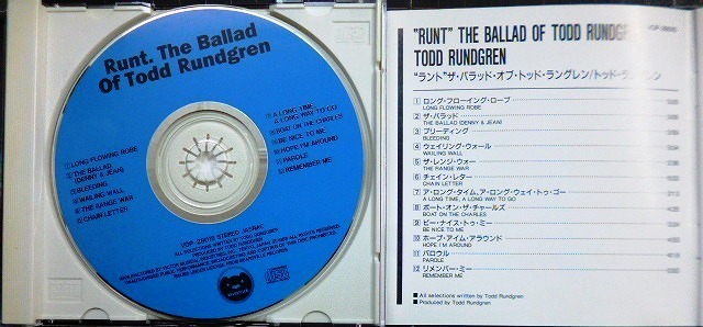 画像3: CD★ラント ザ・バラッド・オブ・トッド・ラングレン★Todd Rundgren トッド・ラングレン