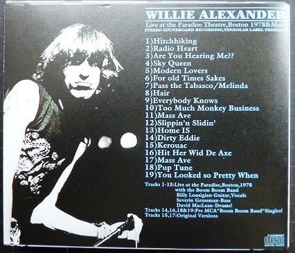 画像2: CD輸入盤★Loco In Beantown★Willie Alexander & The Boom Boom Band  ウィリー・アレキサンダー