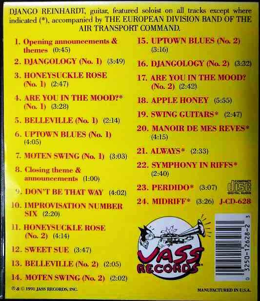 画像2: CD輸入盤★Swing Guitar★Django Reinhardt And His American Swing Band ジャンゴ・ラインハルト