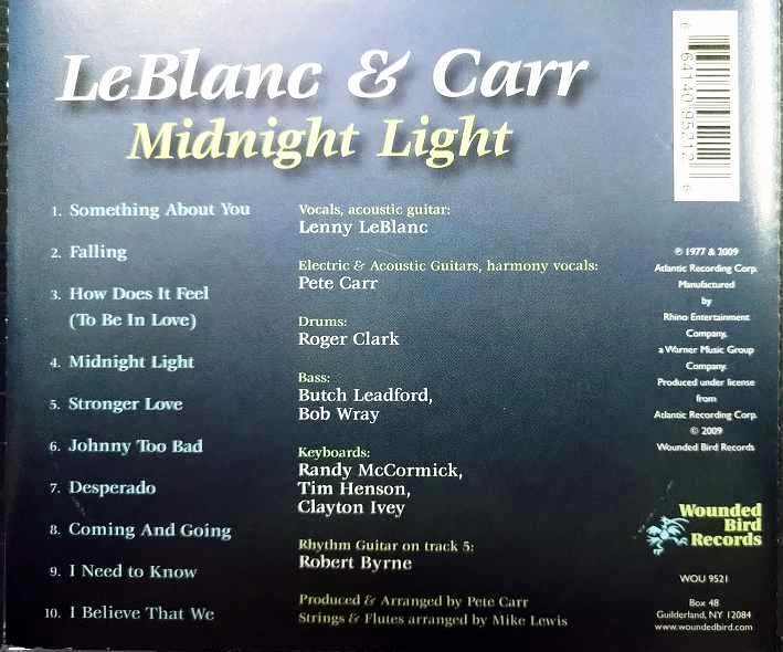 画像2: CD輸入盤★Midnight Light★LeBlanc & Carr ルブラン&カー