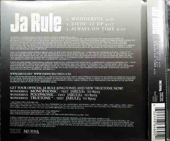 画像2: CDmaxi輸入盤★Wonderful★Ja Rule Feat. R. Kelly & Ashanti 　ジャ・ルール